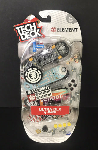2020 TechDeck Element Ultra DLX 4-Pack Fingerboards NEW
