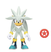 Load image into Gallery viewer, 2022 JAKKS Pacific Sonic The Hedgehog Figure: SILVER (w/ Red Star Ring)