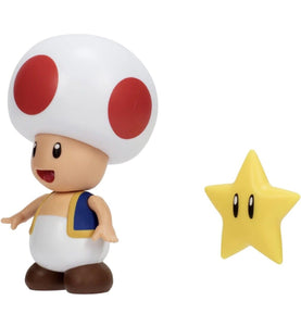 2021 JAKKS Pacific World of Nintendo Action Figure: TOAD (w/ Super Star)