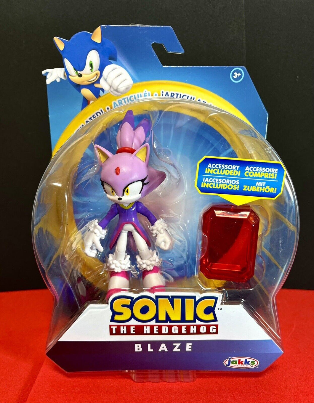 2023 JAKKS Pacific Sonic the Hedgehog Figure: BLAZE THE CAT (w/ Sol Emerald)