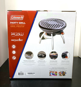 Coleman Party Grill Outdoor Portable Propane PerflectFlow - InstaStart 8,000 BTU