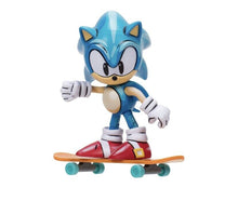 Load image into Gallery viewer, 2022 JAKKS Gold Sonic the Hedgehog Action Figure - CLASSIC SONIC with Skateboard