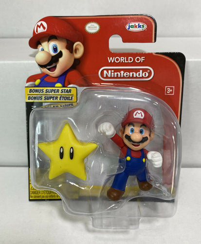 2019 JAKKS Pacific World Of Nintendo Figure: Mario with Bonus Super Star