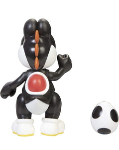 2021 JAKKS Pacific World of Nintendo 4” Action Figure: BLACK YOSHI (w/ Egg)