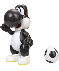 2021 JAKKS Pacific World of Nintendo 4” Action Figure: BLACK YOSHI (w/ Egg)