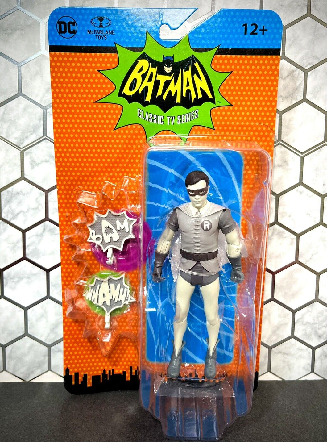 2022 McFarlane DC - Batman Classic 1966 TV Series Figure: ROBIN (Black & White)