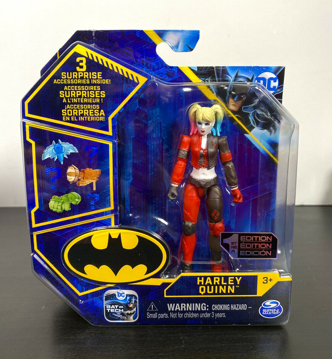 2021 Spin Master DC - The Caped Crusader 4in Figure: HARLEY QUINN