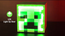 Load image into Gallery viewer, Minecraft Green Creeper Mini Fridge w/Ambient LED Lighting (6.7L, Up To 9 Cans)