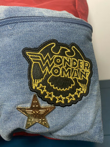 BioWorld DC Classic Wonder Woman (1975) Red Backpack w/ Pins and Patch