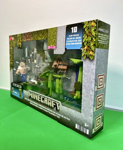 2023 Minecraft - Drip Leaf Cave Parkour Set w/ Steve, Skeleton & Brown Axolotl