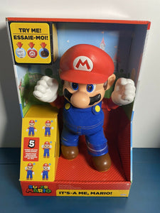 Nintendo Super Mario Its A Me, Mario Motion Activated Sounds 12" - NEW IN BOX