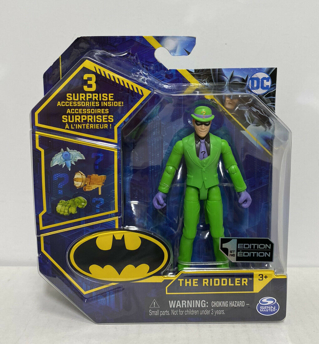 NEW 2020 Spin Master DC - The Caped Crusader 4in Figure: RIDDLER (1st Edition)