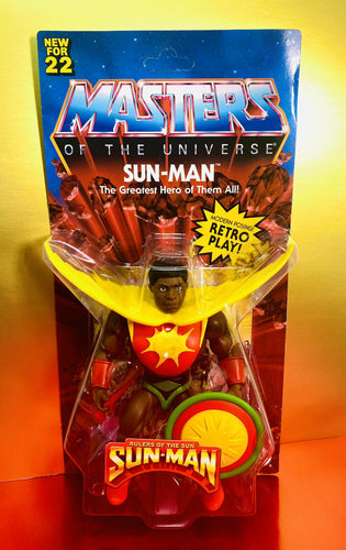 2022 Mattel - Masters of the Universe 5.5” Retro Action Figure: SUN-MAN
