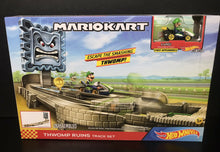 Load image into Gallery viewer, HOT WHEELS MARIO KART Thwomp Ruins Track Set w/ Luigi Standard Kart