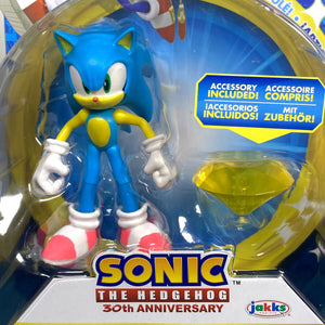 2021 JAKKS Pacific Sonic The Hedgehog 30th ANNIVERSARY: NEON SONIC (w/ Emerald)