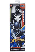 Load image into Gallery viewer, 2018 Hasbro Marvel Titan Hero Series - Black Suit Spider-Man 12in Figure