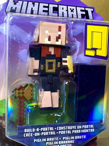 2022 Minecraft Build-a-Portal Action Figure: PIGLIN BRUTE (w/ Gold Axe)