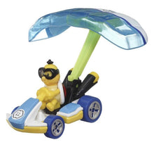 Load image into Gallery viewer, 2022 Hot Wheels Mario Kart: LAKITU Standard Kart + Para foil Glider Die-Cast Car