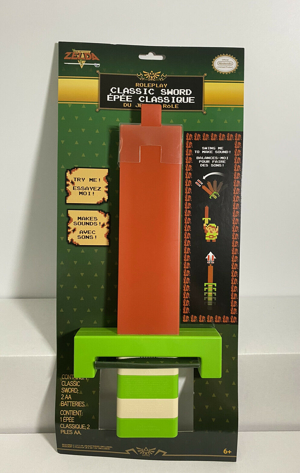 The Legend of Zelda - Classic Roleplay Sword - NES 8-Bit Retro Style + Sounds