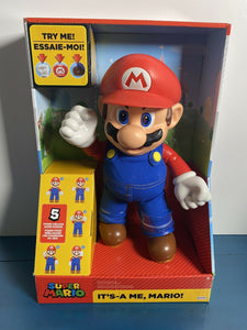 Nintendo Super Mario Its A Me, Mario Motion Activated Sounds 12" - NEW IN BOX