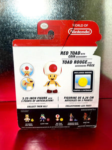 2016 JAKKS World of Nintendo Action Figure: TOAD (w/ Coin) - Damaged Box!