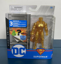 Load image into Gallery viewer, 2020 DC Heroes Unite Action Figure: SUPERMAN (GOLD CHASE VARIANT) 4&quot; Figure