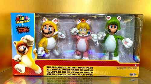 2021 Super Mario 3D World +  Bowser’s Fury Multi-Pack -  Cat Mario, Peach, Luigi