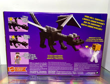 Load image into Gallery viewer, 2021 Mattel Minecraft - Ultimate Ender Dragon Figure w/ Enchanted Armor Steve!