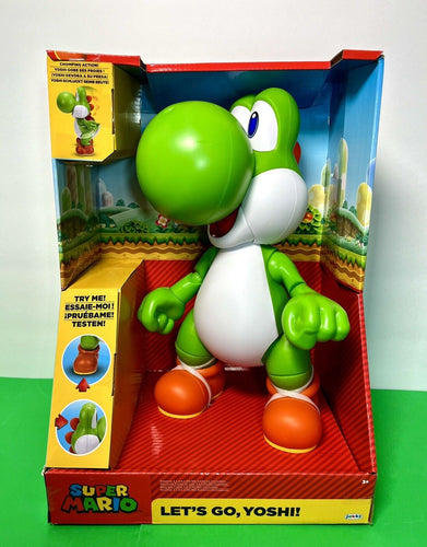 2023 Jakks Super Mario- LET’S GO, YOSHI! 12” Interactive Figure (Sounds & Music)