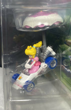 Load image into Gallery viewer, NEW 2021 Hot Wheels Mario Kart: PEACH B-DASHER + PEACH PARASOL Die-Cast Car