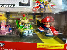 Load image into Gallery viewer, 2023 Hot Wheels Mario Kart 4-Pack: Baby Luigi, Baby Peach, Bowser Jr, Baby Mario