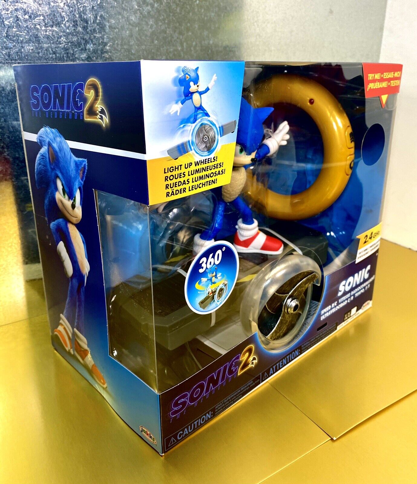Sonic Speed Rc 2022 JAKKS Sonic the Hedgehog 2 (Movie) - Sonic Speed RC Toy (Lights u ...