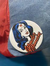 Load image into Gallery viewer, BioWorld DC Classic Wonder Woman (1975) Red Backpack w/ Pins and Patch