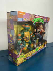 2021 Playmates Toys- Teenage Mutant Ninja Turtles 2 Pack - Michelangelo vs Bebop