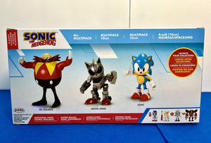 2022 JAKKS Sonic The Hedgehog - Classic Dr. Eggman, Sonic & Mecha Sonic 3-Pack!