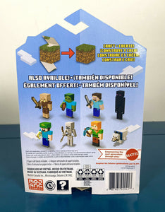 2021 Minecraft Craft-a-Block Action Figure: WOLF (Blue Collar)