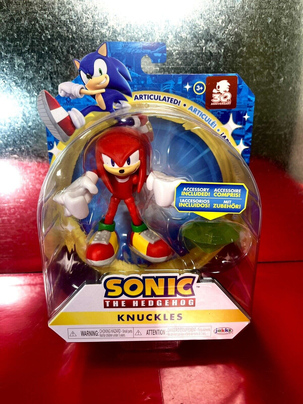 2021 JAKKS Pacific Sonic The Hedgehog 30th ANNIVERSARY: KNUCKES (Chaos Emerald)