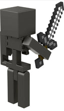 Load image into Gallery viewer, 2022 Minecraft Build-a-Portal Action Figure: WITHER SKELETON (w/ Iron Sword)