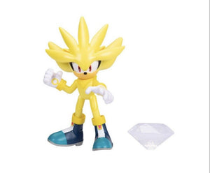 2023 JAKKS Pacific Sonic the Hedgehog Figure: SUPER SILVER (w/ Chaos Emerald)