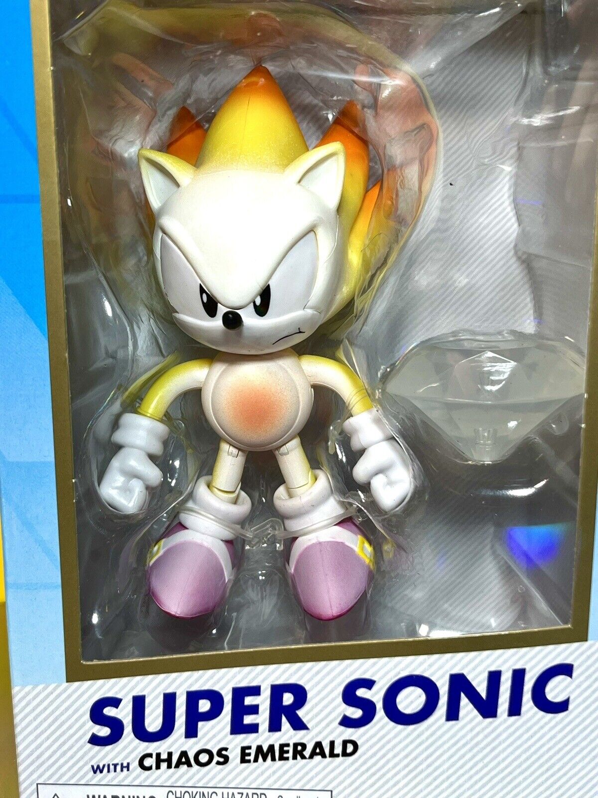 2022 JAKKS Gold Sonic the Hedgehog Action Figure - CLASSIC SONIC with  Skateboard