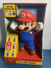 Load image into Gallery viewer, Nintendo Super Mario Its A Me, Mario Motion Activated Sounds 12&quot; - NEW IN BOX