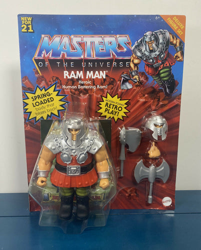 2020 Mattel -  Masters of the Universe 5.5” Deluxe Retro Figure: RAM MAN
