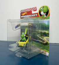 Load image into Gallery viewer, NEW 2021 Hot Wheels Mario Kart: YOSHI Sports Coupe + PARAFOIL Die-Cast Car