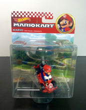 Load image into Gallery viewer, 2021 Hot Wheels Mario Kart: MARIO Pipe Frame + Parachute Die-Cast Car