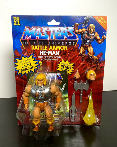 2021 Mattel -  Masters of the Universe 5.5” Deluxe Retro Figure: HE-MAN