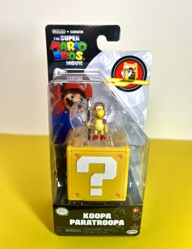 2023 JAKKS The Super Mario Bros Movie Minifigure- KOOPA PARATROOPA (w/ ? Block)