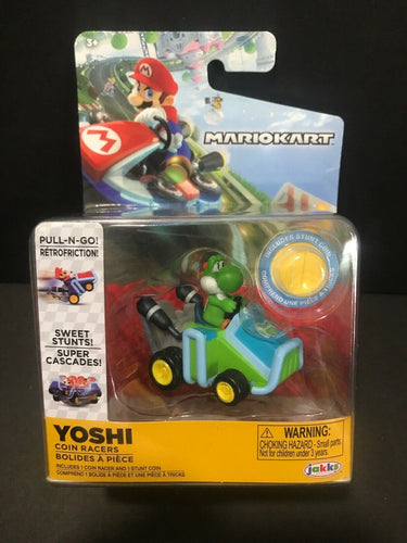 NEW 2020 Jakks World of Nintendo Mario Kart Yoshi Coin Racer w/ Coin