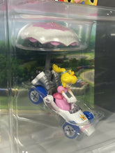 Load image into Gallery viewer, NEW 2021 Hot Wheels Mario Kart: PEACH B-DASHER + PEACH PARASOL Die-Cast Car