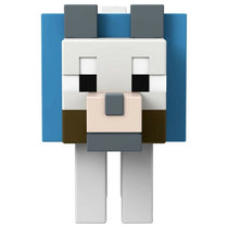 Load image into Gallery viewer, 2021 Minecraft Craft-a-Block Action Figure: WOLF (Blue Collar)