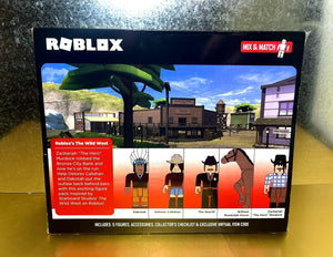 Roblox Action Collection - THE WILD WEST Figure Pack w/ Virtual Item Code